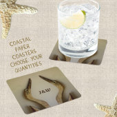 Twee kusten van de Weatherons met Initialen Kartonnen Onderzetters