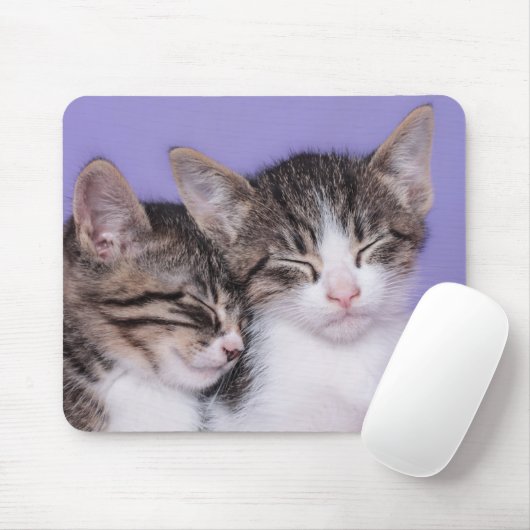 Twee Kute Kittens Napping Muismat (Met muis)