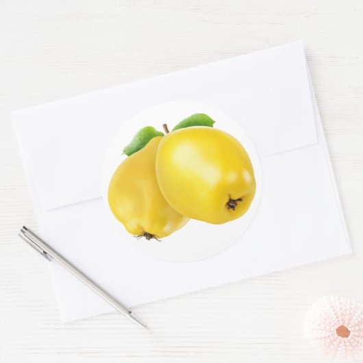 Twee kwekerijvruchten ronde sticker (Envelop)