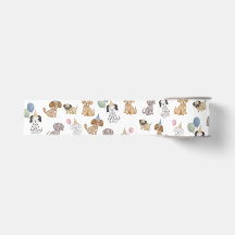 Twee Laat de Honden Uit Puppy Feest Lint