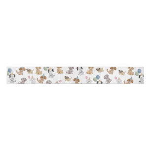 Twee Laat de Honden Uit Puppy Feest Lint