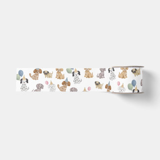 Twee Laat de Honden Uit Puppy Feest Lint