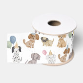 Twee Laat de Honden Uit Puppy Feest Lint (Spoel)