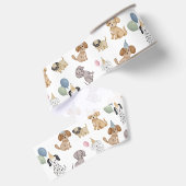 Twee Laat de Honden Uit Puppy Feest Lint (Achterkant)