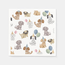 Twee Laat de Honden Uit Puppy Feest Servet