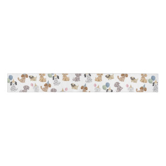Twee Laat De Honden Uit Puppy Party Ribbons Grosgrain Lint