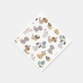 Twee Laat De Honden Uit Puppy Party Servet (Hoek)
