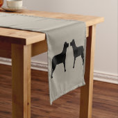 Twee Labrador Hond Zwart Korte Tafelloper (Voorbeeld)