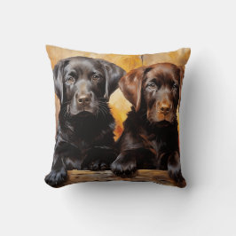 Twee labrador puppies kussen