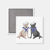 Twee Labrador Retrievers Magneet (Voorkant / Achterkant)