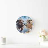 Twee Labrador Retrievers op het strand Ronde Klok (Huis)