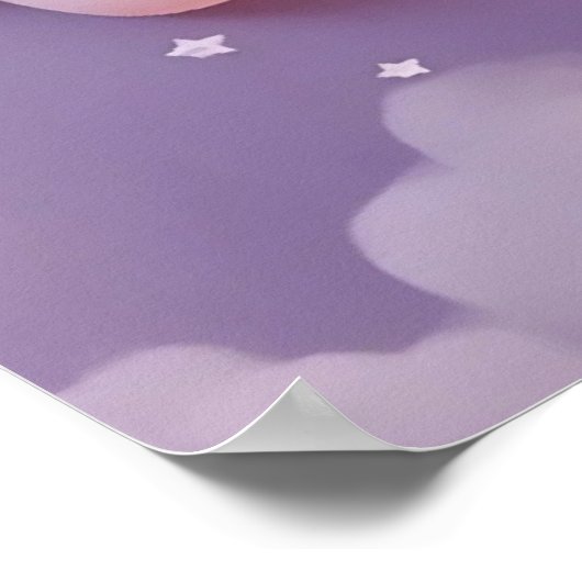 Twee lachende sterren in dromenland poster (Hoek)