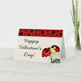 Twee Ladybugs en een Vloeibare Valentijnsdag Kaart