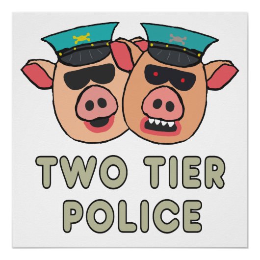 twee-lagenpolitie perfect poster (Voorkant)