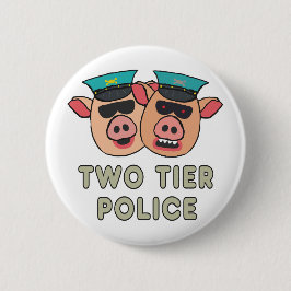 twee-lagenpolitie ronde button 5,7 cm