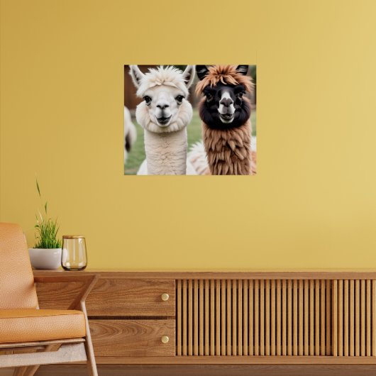 Twee lama's poster (Woonkamer 2)