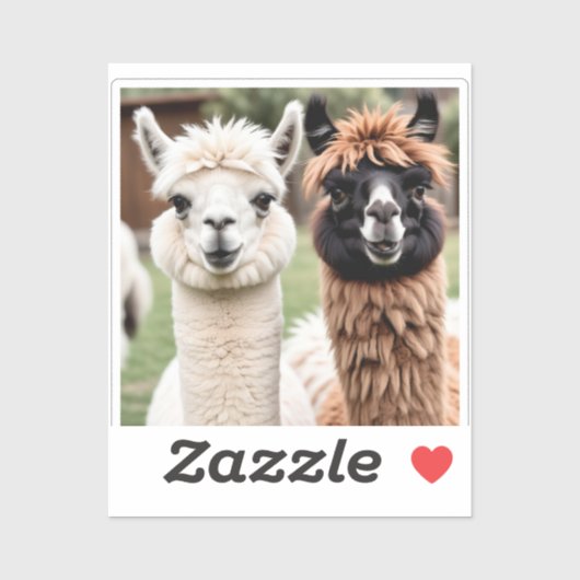 Twee lama's sticker (Vel)