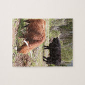 Twee landdieren, Schotland Legpuzzel (Horizontaal)