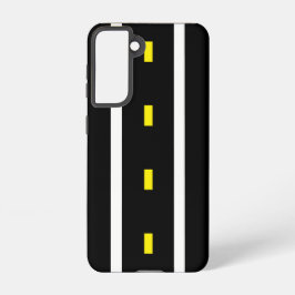 Twee Lane Road Telefoon Case (zwart en wit) Samsung Galaxy Hoesje