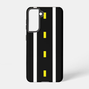 Twee Lane Road Telefoon Case (zwart en wit) Samsung Galaxy Hoesje