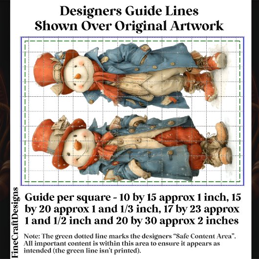 Twee Lange Eigenzinnige Waterverf Sneeuwmannen DS5 Tissuepapier