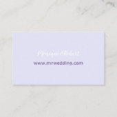 Twee lavendeltjes - monogram bruiloft website informatiekaartje (Achterkant)