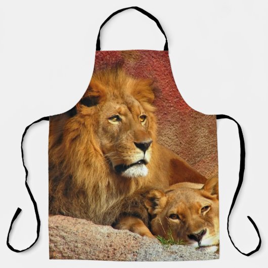 Twee leeuwen schort (Voorkant)