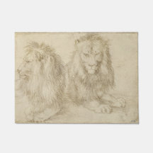 Twee leeuwen (wilde dieren) (Albrecht Durer)