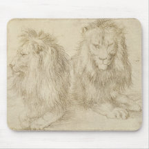 Twee leeuwen (wilde dieren) (Albrecht Durer)