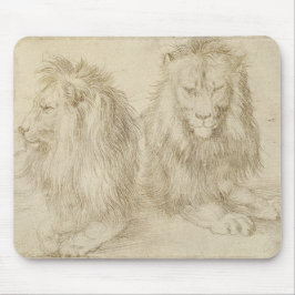 Twee leeuwen (wilde dieren) (Albrecht Durer) Muismat