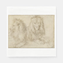 Twee leeuwen (wilde dieren) (Albrecht Durer)
