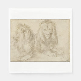Twee leeuwen (wilde dieren) (Albrecht Durer) Servet