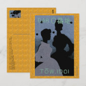 Twee legante dames lopen in een bar briefkaart (Voorkant / Achterkant)