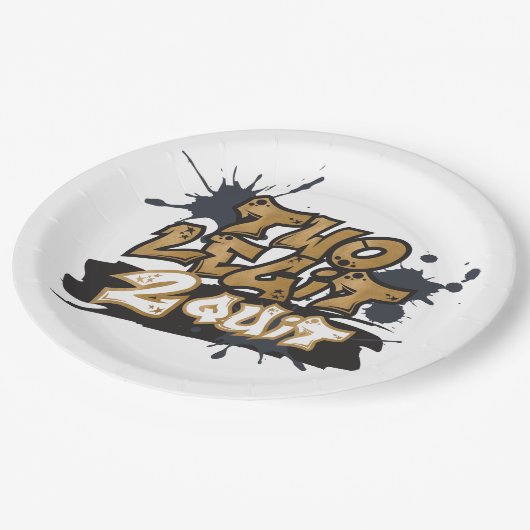 Twee Legit 2-Quit-Borden Papieren Bordje (Gekanteld)