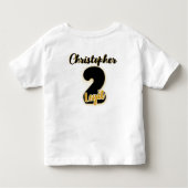 Twee Legit 2 Quit Hip Hop 2e Verjaardag Zwart & Go Kinder Shirts (Achterkant)