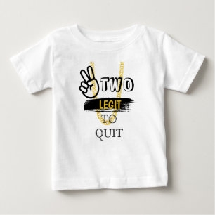 TWEE LEGIT NAAR QUIT 2e verjaardag T-shirt