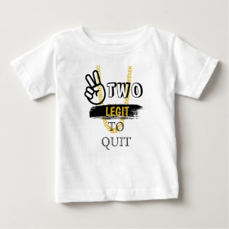 TWEE LEGIT NAAR QUIT 2e verjaardag T-shirt