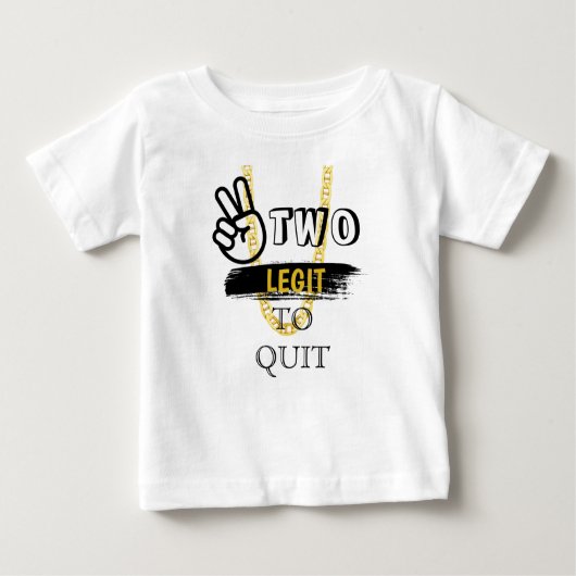 TWEE LEGIT NAAR QUIT 2e verjaardag T-shirt (Voorkant)