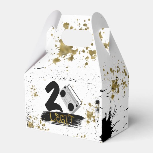 Twee Legit om de Birthday te stoppen Bedankdoosjes (Voorkant Zijde)