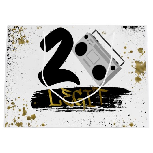 Twee Legit om de Birthday te stoppen Groot Cadeauzakje (Voorkant)