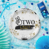 Twee Legit om de Birthday te stoppen Papieren Bordje (Feest)