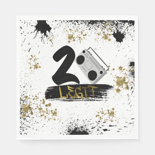 Twee Legit om de Birthday te stoppen Servet (Voorkant)