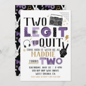 Twee Legit om de Tweede Uitnodiging van de Dag van (Voorkant / Achterkant)