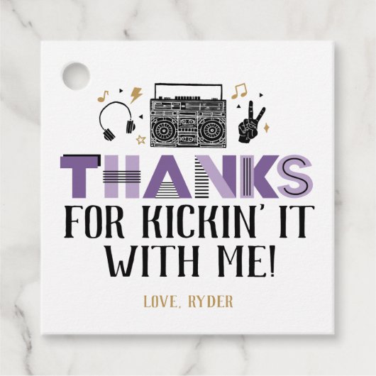 Twee Legit om de tweede verjaardag te beëindigen D Bedankjes Labels (Voorkant)