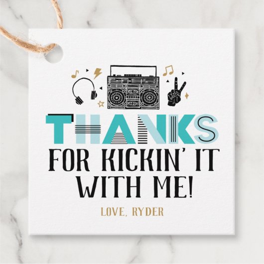 Twee Legit om de tweede verjaardag te beëindigen D Bedankjes Labels (Voorkant)