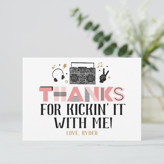 Twee Legit om de tweede verjaardag te beëindigen D Bedankkaart (Staand voorkant)