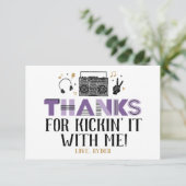 Twee Legit om de tweede verjaardag te beëindigen D Bedankkaart (Staand voorkant)