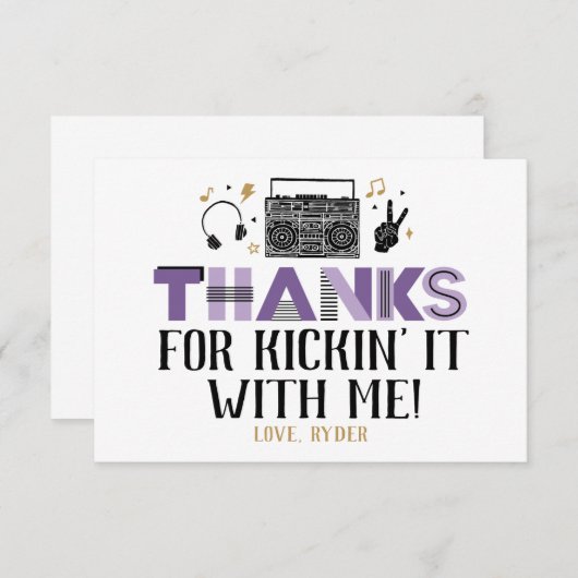 Twee Legit om de tweede verjaardag te beëindigen D Bedankkaart (Voorkant / Achterkant)