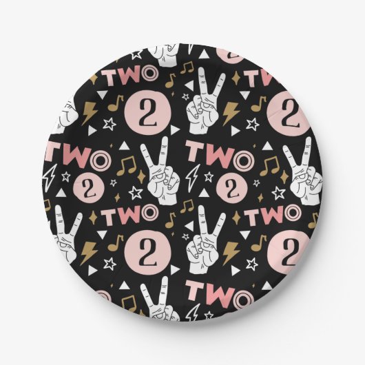 Twee Legit om de tweede verjaardag te beëindigen Papieren Bordje (Voorkant)