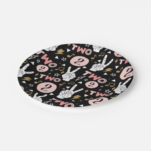 Twee Legit om de tweede verjaardag te beëindigen Papieren Bordje (Gekanteld)